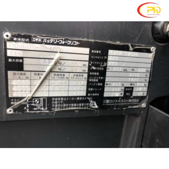 Xe nâng đứng lái, 1,5 tấn